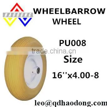 High Quality Steel Rim Wheelbarrow PU Wheels
