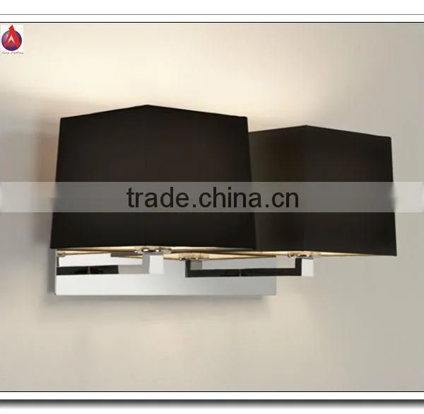 Double Swing Hotel Wall Lamps and Black Fabric Shade MB920-2