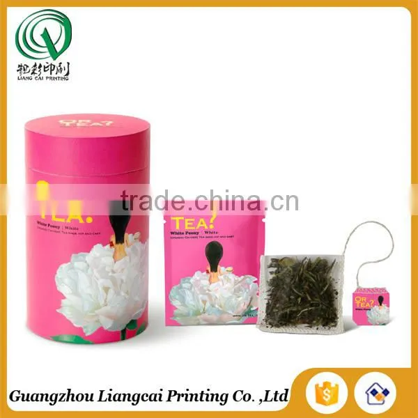 Pretty Custom Recycled Full Color Printing Tea Packaging Round Printed Cardboard Tubes