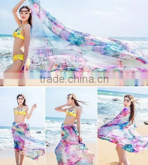 Sexy Women Lady Chiffon Scarves Bikini Swimwear Sun Dress Beach Scarf Veil Wrap photo-6