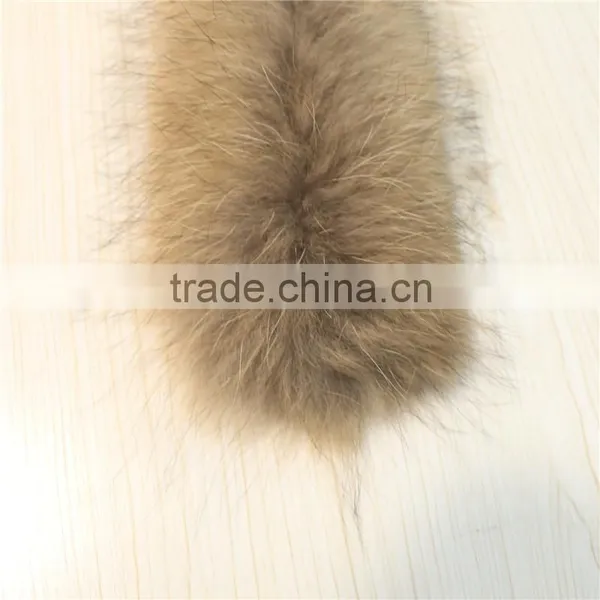Factory Price Custom Size Accept Real Raccoon Fur Hood Trim Fur Collar photo-2