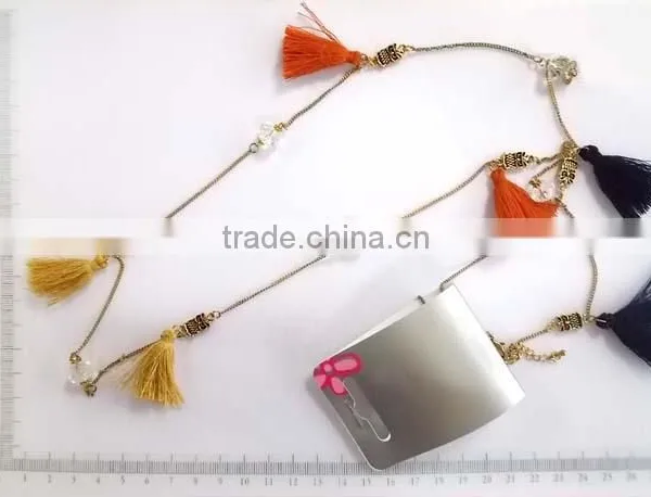 Charming Beaded Chain Pendant Statement Necklace photo-4