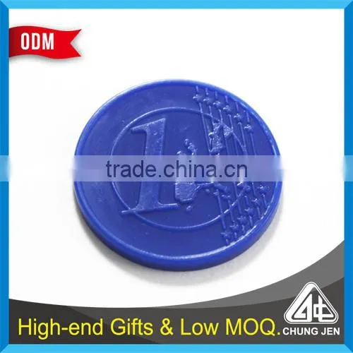 Best Selling Custom Embossed Supermarket Trolley Plastic Caddy Coin photo-2