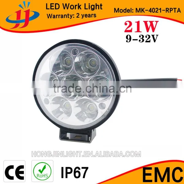 Energy Saving Super Bright High Waterproof 21w Led Work Light for SUV