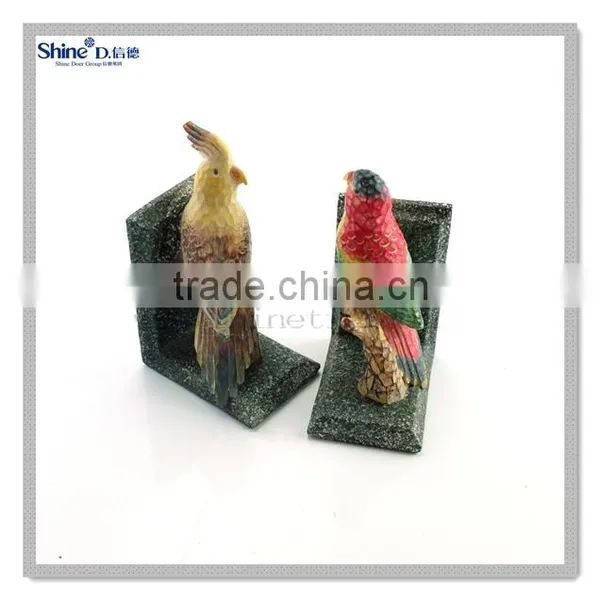 Mini Cute Parrot Grianite Bookends Children Unique Reading Book Holder photo-3