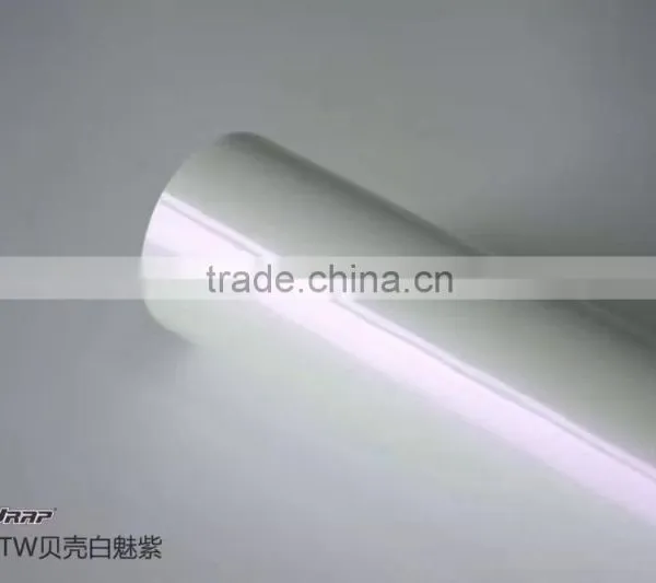 TSAUTOP High Qualtity ROHS Certificate 1.52*20m Air Free Bubbles Ceramic White Matte Chrome Auto Body Vinyl Wrap photo-5