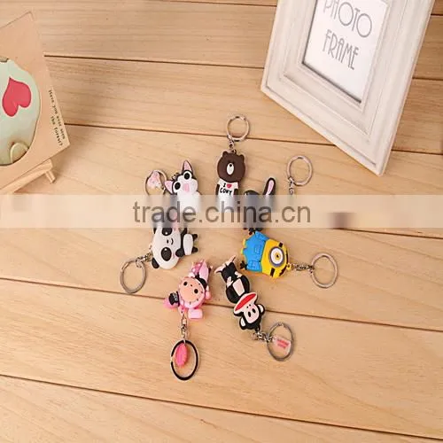 Promotional Double-sided Cartoon Silica Gel Keyrings photo-3