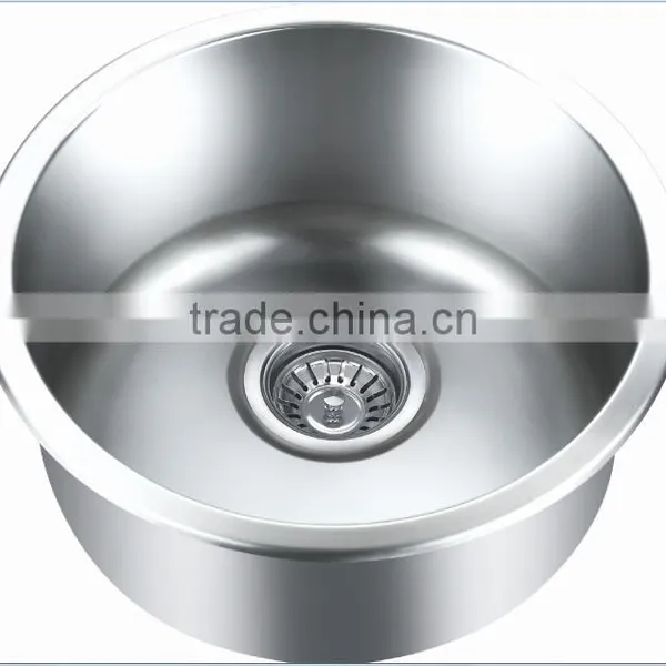 Yacht,Boat,Train and Public Mobile Toilet Used Stainless Steel Double Bowl Round Shape Washing Basin Kitchen Sink GR-Y605 photo-5