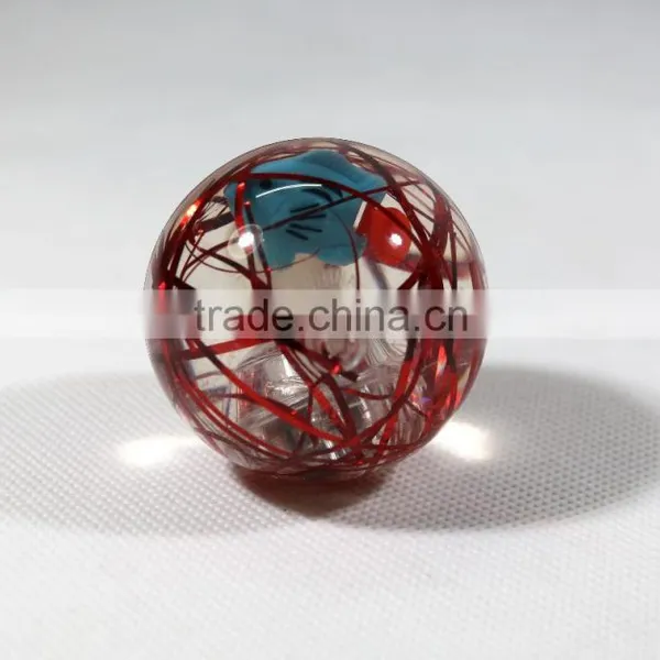 55mm Lucency Fish Crystal Led Flashing Light Bouncy Ball Baby Kids Toys Water Ball photo-5