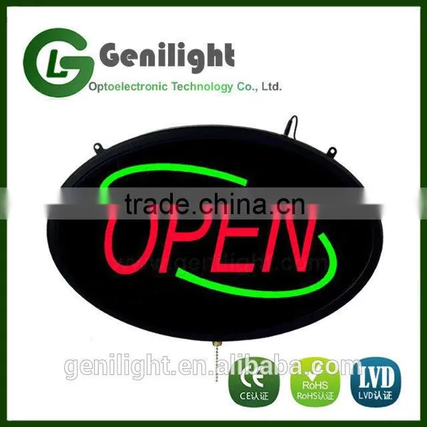 23*14 Inch High Quality Store Led Open Sign Board/oval Led Open Sign photo-2
