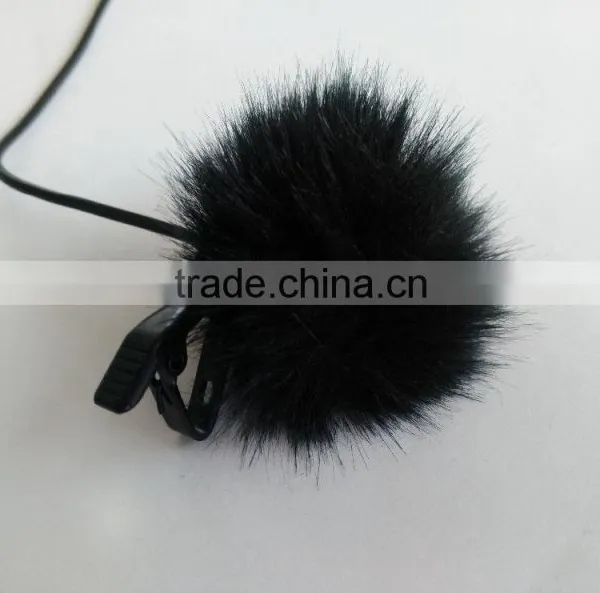 Fuzzy Shower Cap Style Lav Windscreens for Lapel Microphone w White Black Grey photo-4