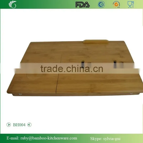 BH004/Light Folding Laptop Versatile Bamboo Serving Table Bed Tray With Long Leg photo-2