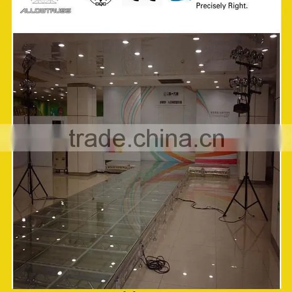 High Quality Aluminum Assemble Glass Stage With Adjustable Height and Mobile Folding Platform With Anti-slip Surface photo-3