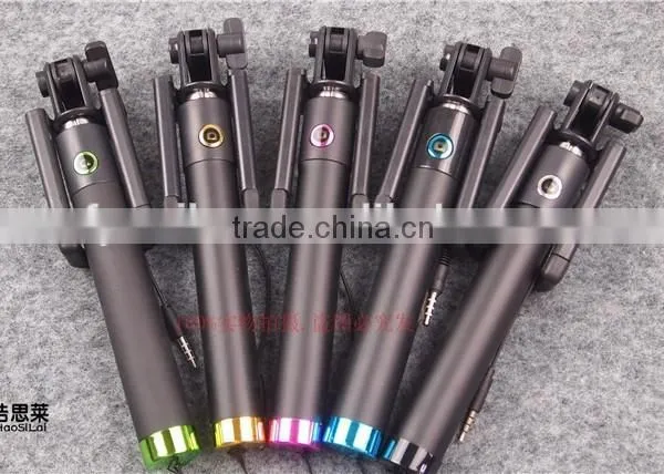 2015 NewExtendable Bluetooth Selfie Stick Handheld Selfie Monopod Stick With Built-in Bluetooth Remote Shutter for IPhone