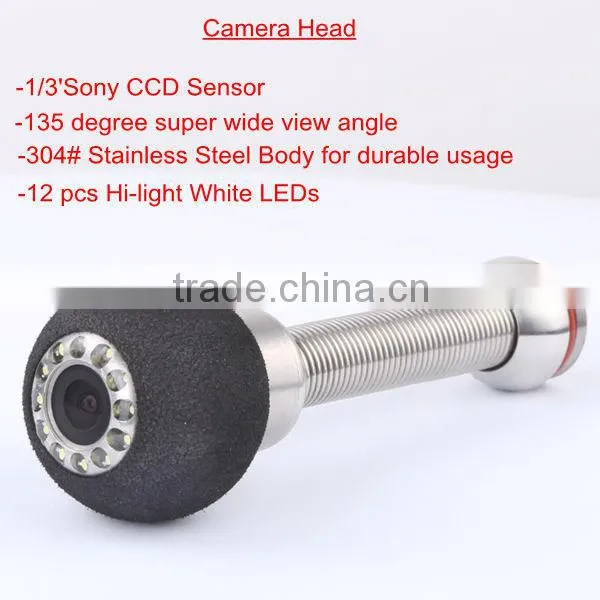 Duct Camera, Duct Inspection Camera, Drain Duct Camera, Sewer Duct Camera, 1/3" Sony CCD, 30m Cable photo-4