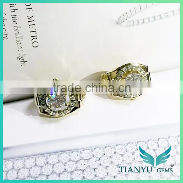 Moissanite San Francisco Moissanite Quad Ring Seal Moissanite Pave-eternity Band photo-2