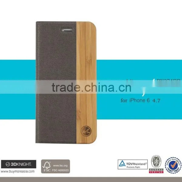 New Arrival High Quality PU Leather Cover for IPhone 6 Leather Flip Wallet Case Wood photo-6
