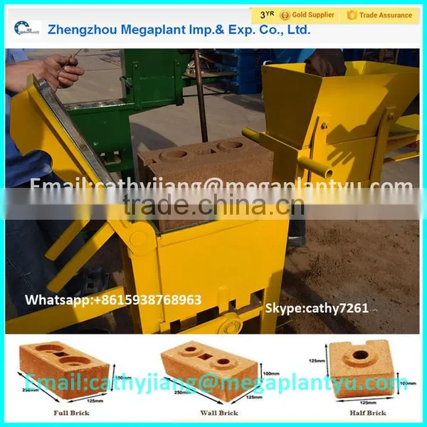 Trade Assurance Small Clay Soil Interlock Brick Making Moulding Machine Price in India photo-6