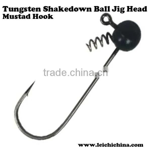 Wholesale Shakedown Ball Jig Head Mustad Hook Tungsten Jig Head Mold
