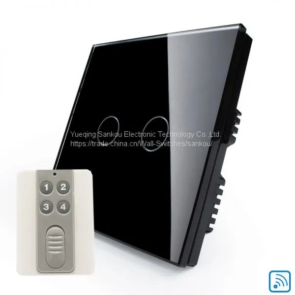 UK RF 433.92MHz315MHz 2gang Touch Switch With Remote Controller photo-5