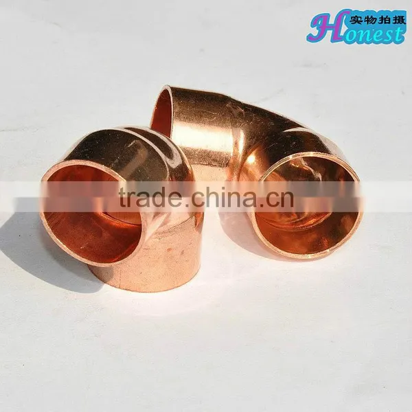 Red Copper Elbow Pipe Fittings for Air Conditioning System photo-2