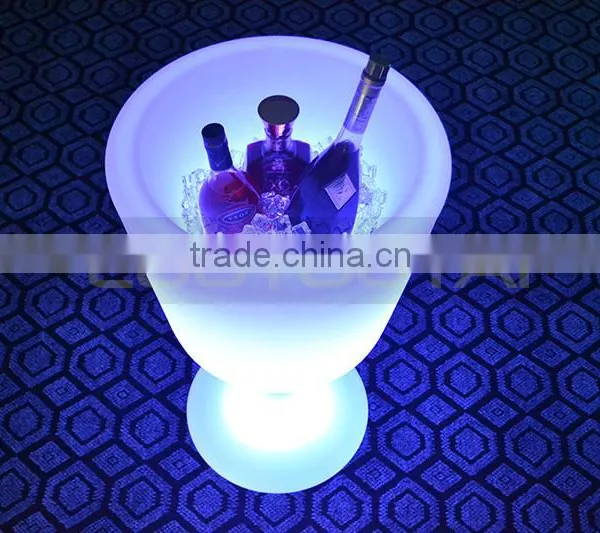 New Design Wineglass Shape Plastic Luminous Led Ice Bucket/Bar Wine Ice Bucket photo-6