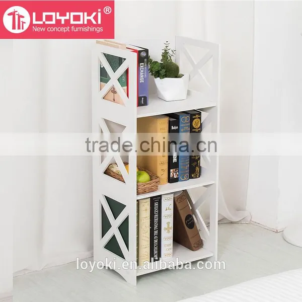 New Design Display Shelf White Wood&Plastic Storage Shelf - Bookcase photo-2