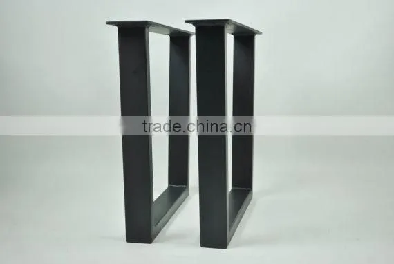 Black Powder Coated Trapezoid Metal Industrial Table Feet,furniture Metal Leg photo-2