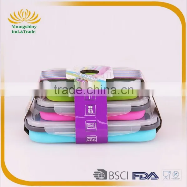 Silicone Collapsible Lunch Box for Kids