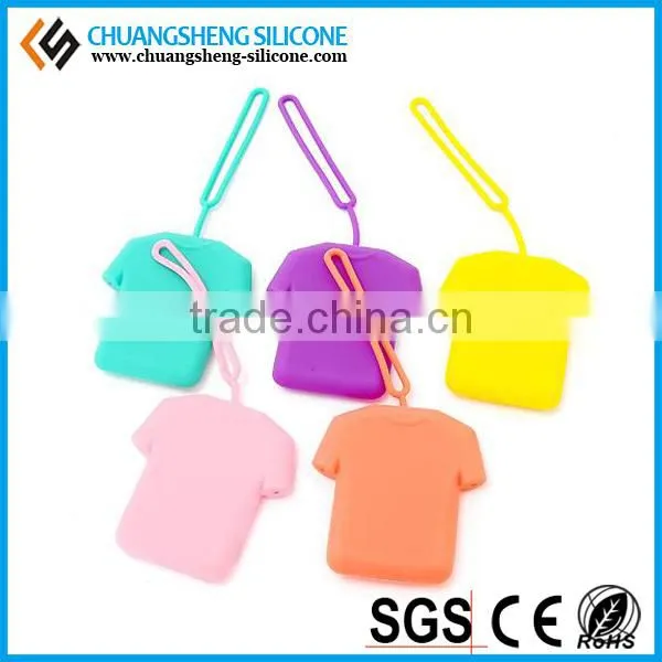 SMALL T-SHIRT FORM SOFT SILICONE CASE/BAG FOR KEY OR CARD photo-4