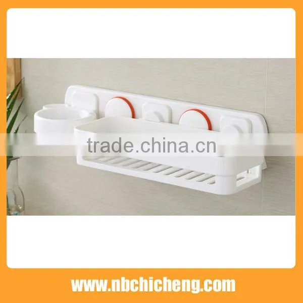 Plastic Bath Shelf Wall Mounted Storage Shelf Bath Accessories Rack photo-3