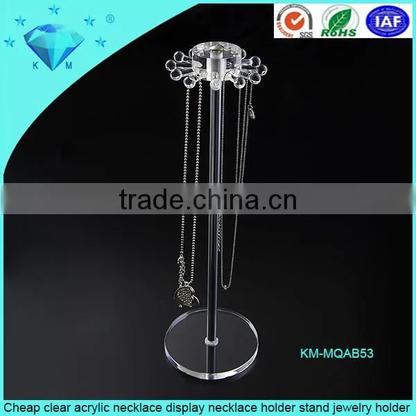 Clear L Shaped Acrylic Display Stand to Hang Necklace, Perspex Necklace Stand photo-4