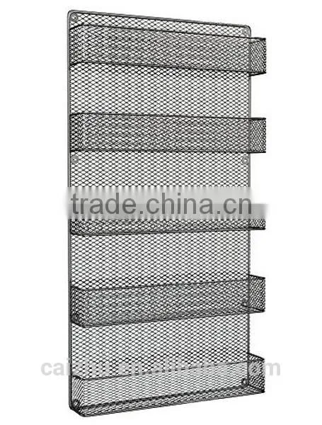 Kitchen Wall Door Mounted Large Capacity 5 Tiers Mesh Spice Rack Shelves Storage Organizer photo-2