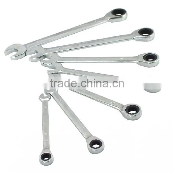 7PCS/set Chrome Vanadium Ratchet Wrench Set, Spanner Set CRV Grear Wrench photo-4