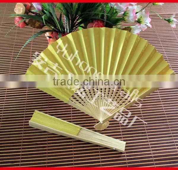 Popular Double Sides Paper Bamboo Hand Fan photo-4
