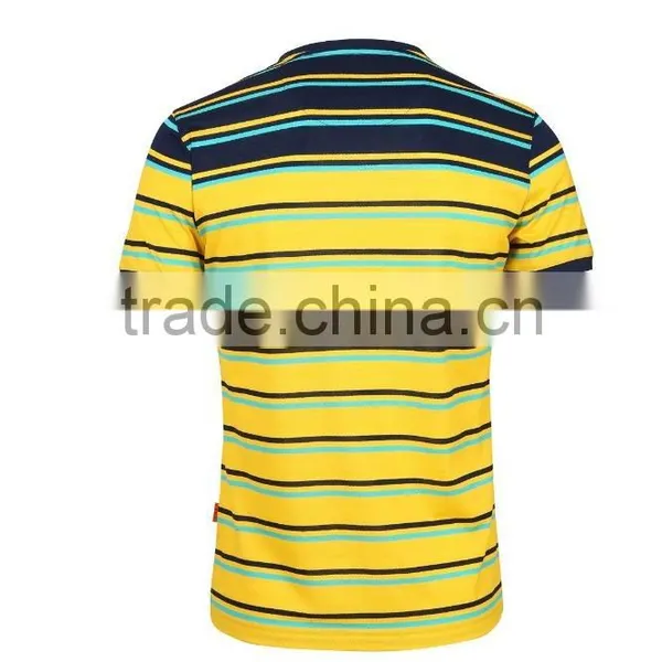 Men 's Factory Cheap Wholesa Flat Knit Stripe T-shirt photo-3