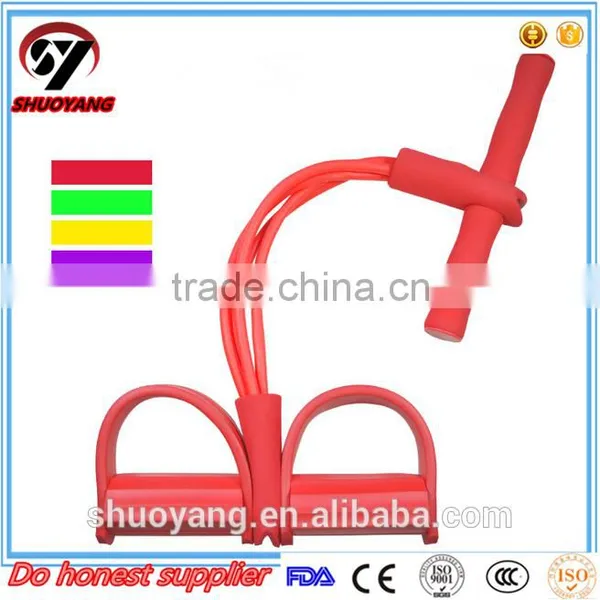 Foot Pedal Elastic Arm Stretching 4-Tube Pull Rope Manufacturer photo-6