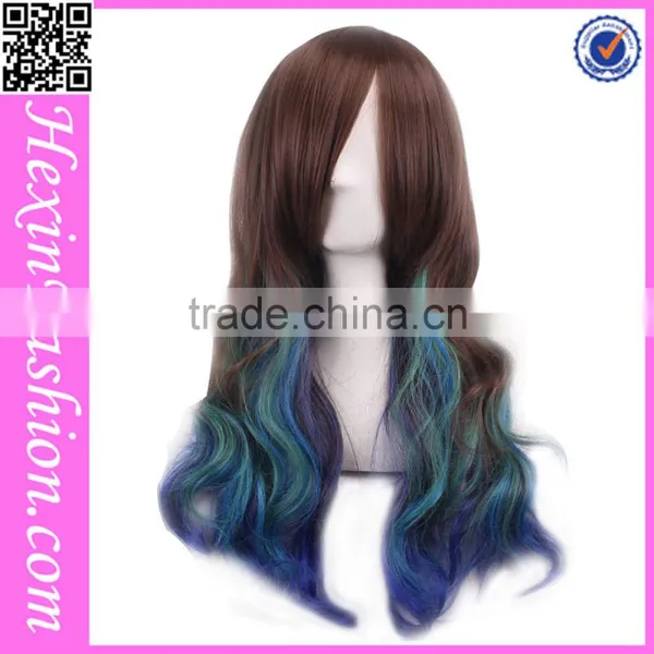 Wholesale Long Straight Wave Mixed Color Spiky Wig photo-6