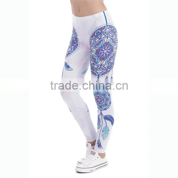 2017 3D Women Printed Leggings Round Fashion Sexy Design Skinny Leggings photo-3