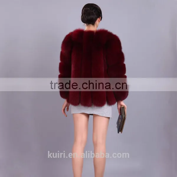 PC-264 Luxury Women Coat Short Style Jacket Real Fox Fur Coat With High Quality Genuine Fox Fur photo-3