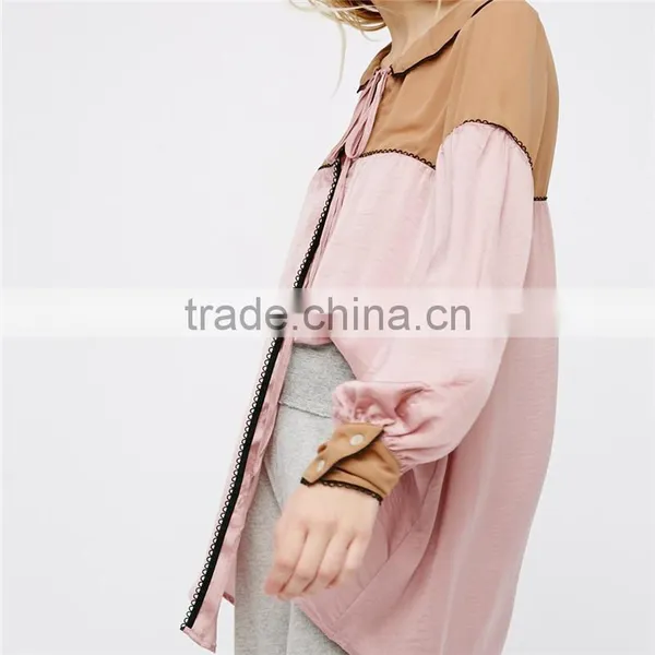 2017 OEM Spring Silky Sheer Femme Scalloped Trim Sleep Shirt photo-2