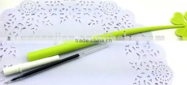 Silicone Lucky Four Leaf Clover Ballpoint Pen photo-2