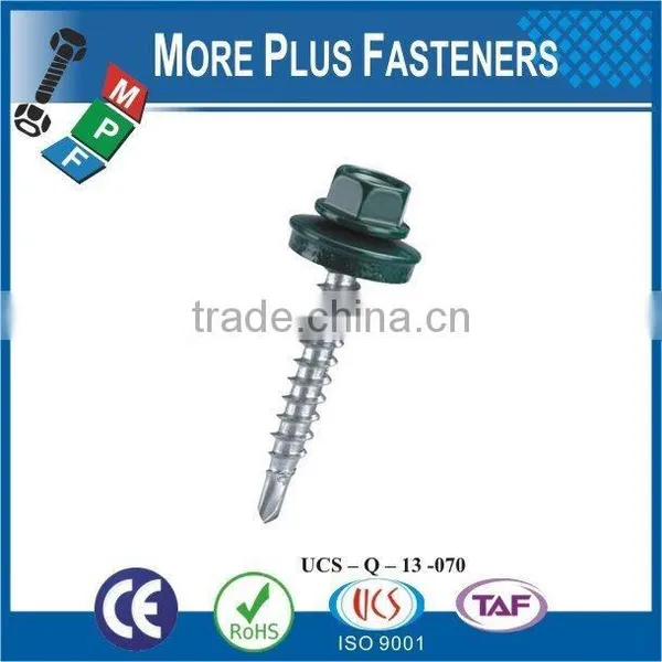 Made in Taiwan Flat Head Undercut TEK Screws # 3 Point Roofing Screws Self Drilling Screws for All Metal Prevailing photo-5