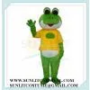 Frog With Yellow Jacket Mascot Costume