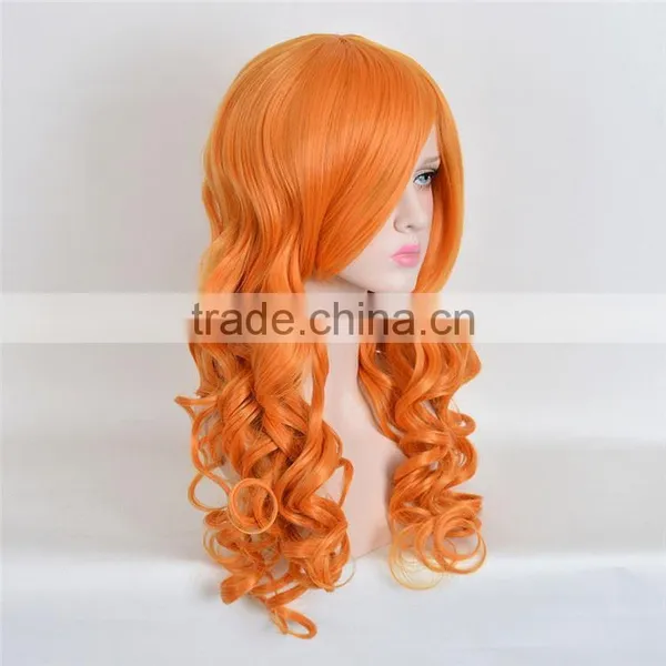 YIWU Perfect Lady Short Orange Cosplay Hair Wig photo-4