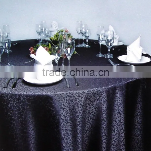 Wholesale Table Linens Polyester Jacquard Round TableCloths Damask Table Covers photo-5