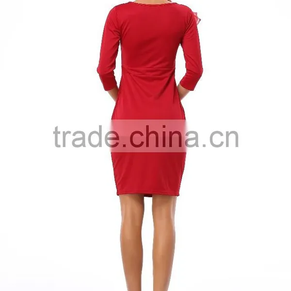Wholesale Elegant Anti-Wrinkle Spandex Fabric Bandage Dress for Wholesale SD36 photo-2
