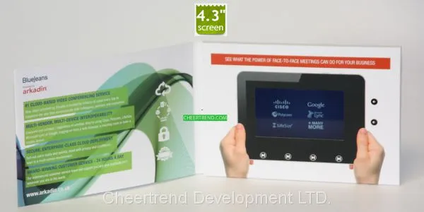 Newest Business Card With Italian Language 4.3'' Tft Lcd Video Business Card for Advertising photo-5