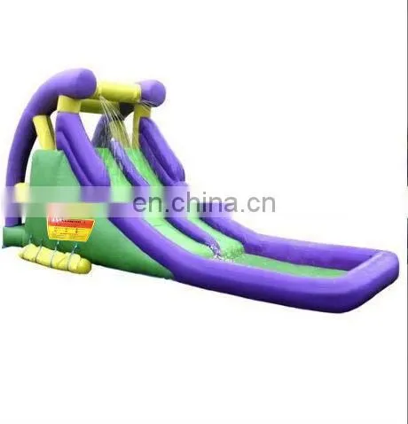 2014 New Design Water Spray Inflatable Slide With Pool