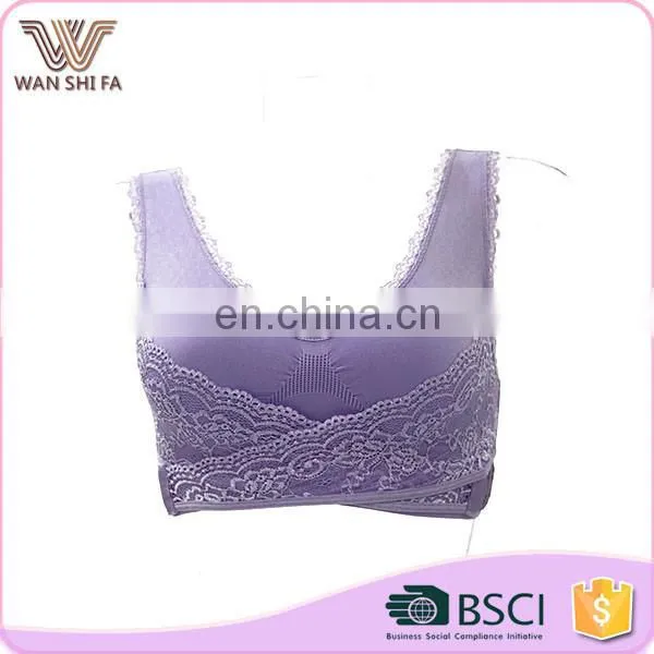 Lace Cross Decoration Hot Sale Beautiful Nylon Fit Sports Bra